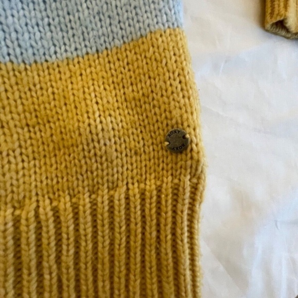 ROXY Pastel Striped Womens Sweater Pink/Blue/Yellow; Size S - Picture 4 of 6